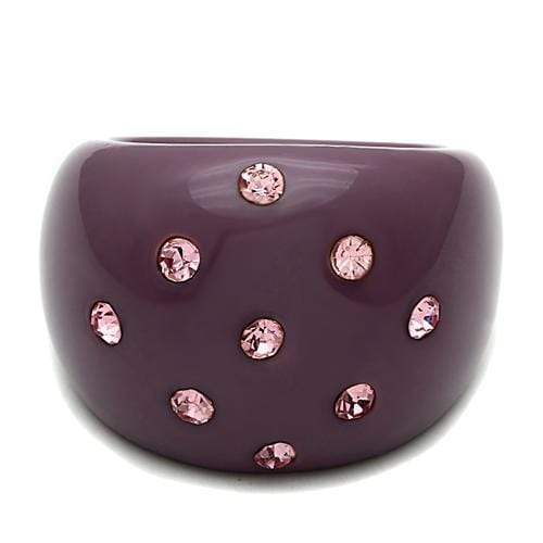 Alamode Resin Ring with Synthetic Synthetic Stone in Multi Color - Alamode - Flyclothing LLC