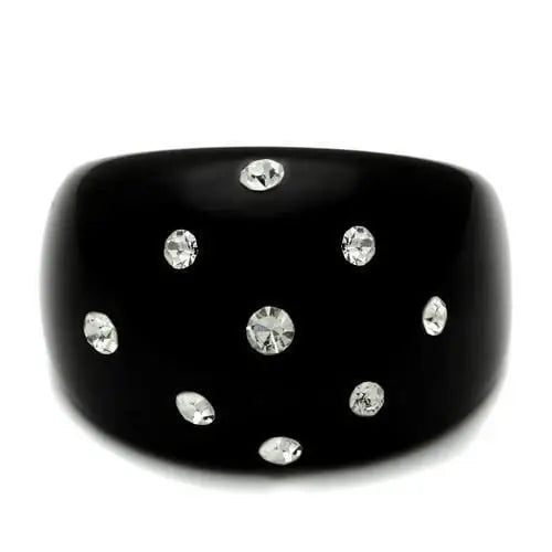 Alamode Resin Ring with Synthetic Synthetic Stone in Multi Color - Alamode - Flyclothing LLC