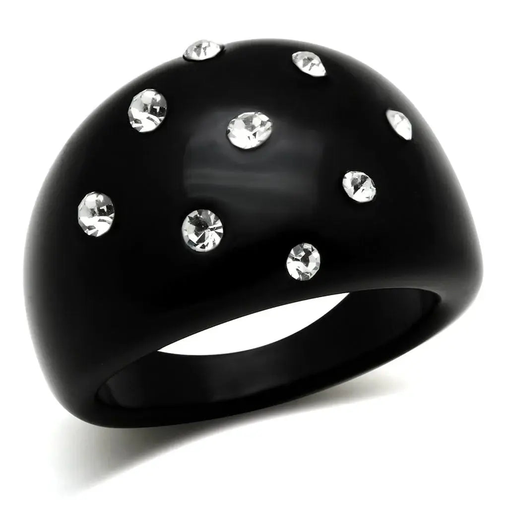 Alamode Resin Ring with Synthetic Synthetic Stone in Multi Color - Alamode - Flyclothing LLC