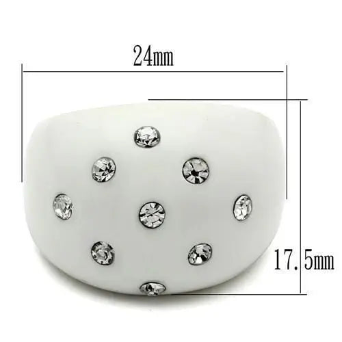 Alamode Resin Ring with Synthetic Synthetic Stone in Multi Color - Alamode - Flyclothing LLC