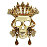 Alamode Gold White Metal Brooches with Top Grade Crystal in Multi Color - Alamode