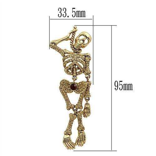 Alamode Gold White Metal Brooches with Top Grade Crystal in Multi Color - Alamode - Flyclothing LLC