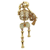 Alamode Gold White Metal Brooches with Top Grade Crystal in Multi Color - Alamode