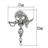 Alamode Imitation Rhodium White Metal Brooches with Top Grade Crystal in Aurora Borealis (Rainbow Effect) - Alamode - Flyclothing LLC