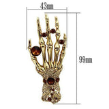 Alamode Gold White Metal Brooches with Top Grade Crystal in Multi Color - Alamode - Flyclothing LLC