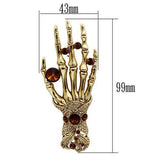 Alamode Gold White Metal Brooches with Top Grade Crystal in Multi Color - Alamode