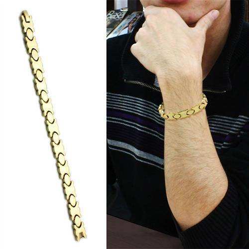 Alamode Gold Brass Bracelet with No Stone - Alamode - Flyclothing LLC