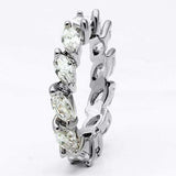 Alamode Rhodium Brass Ring with AAA Grade CZ in Clear - Alamode - Flyclothing LLC