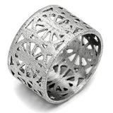 Alamode Rhodium Brass Ring with No Stone - Alamode - Flyclothing LLC