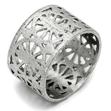 Alamode Rhodium Brass Ring with No Stone - Alamode - Flyclothing LLC