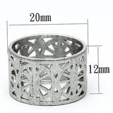 Alamode Rhodium Brass Ring with No Stone - Alamode - Flyclothing LLC