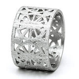 Alamode Rhodium Brass Ring with No Stone - Alamode - Flyclothing LLC