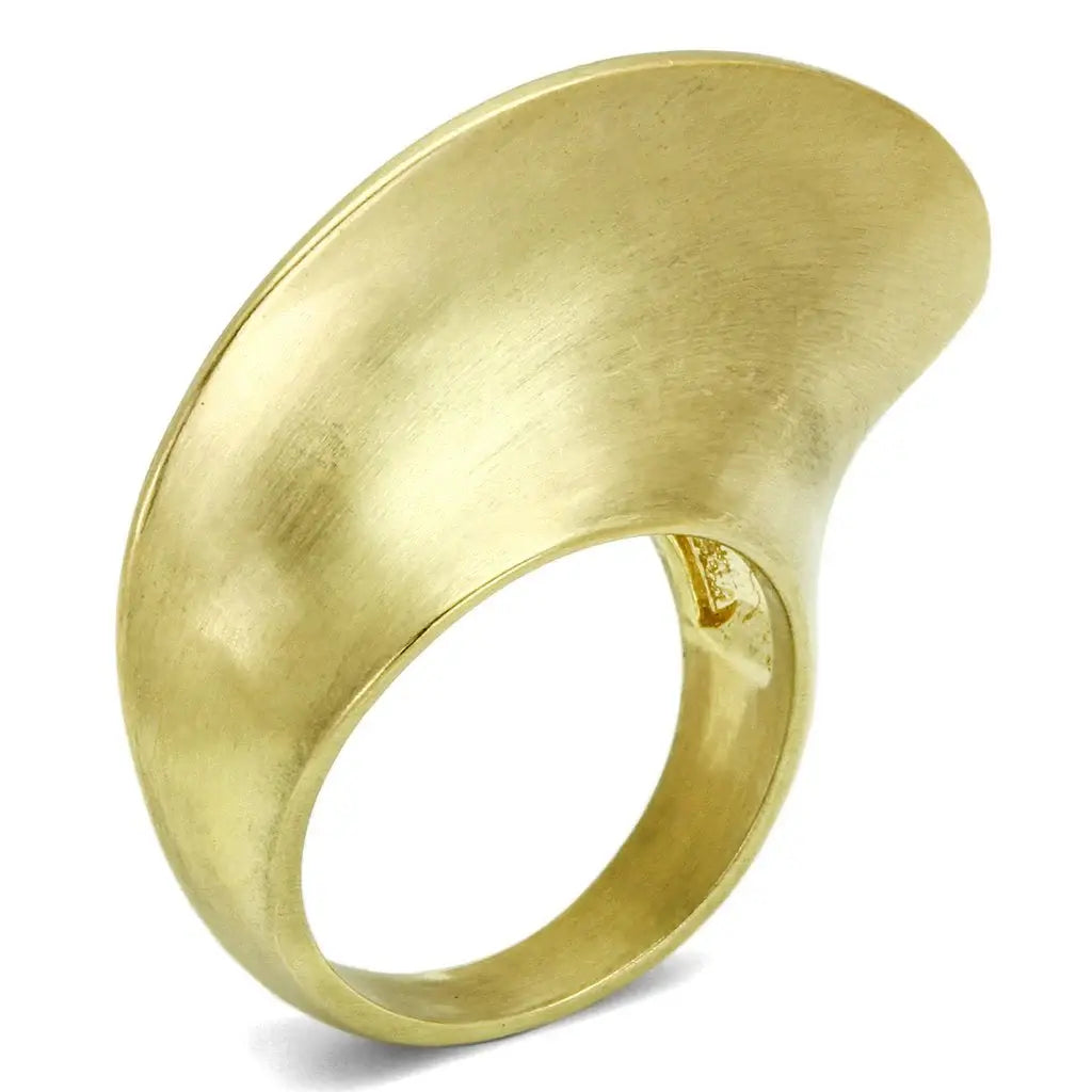 Alamode Gold & Brush Brass Ring with No Stone - Alamode - Flyclothing LLC