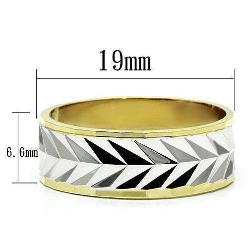 Alamode Gold+Rhodium Brass Ring with No Stone - Alamode - Flyclothing LLC