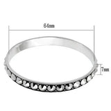 Alamode Rhodium Brass Bangle with No Stone - Alamode - Flyclothing LLC