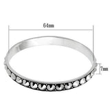 Alamode Rhodium Brass Bangle with No Stone - Alamode