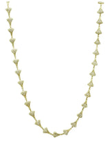 Alamode Gold Brass Necklace with Top Grade Crystal in Clear - Alamode - Flyclothing LLC