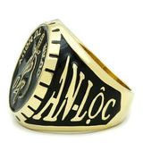 Alamode Gold Brass Ring with Epoxy in No Stone - Alamode - Flyclothing LLC