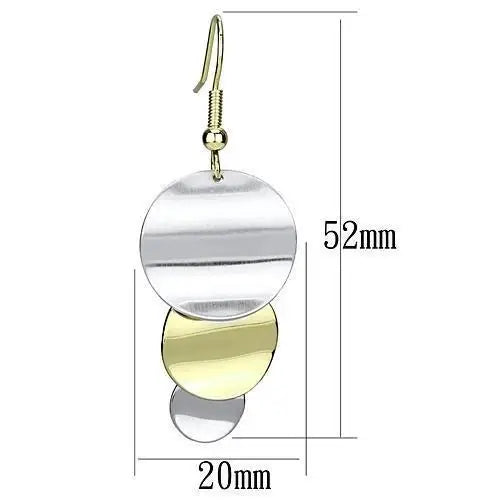 Alamode Gold+Rhodium Iron Earrings with No Stone - Alamode - Flyclothing LLC