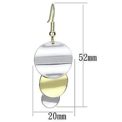 Alamode Gold+Rhodium Iron Earrings with No Stone - Alamode