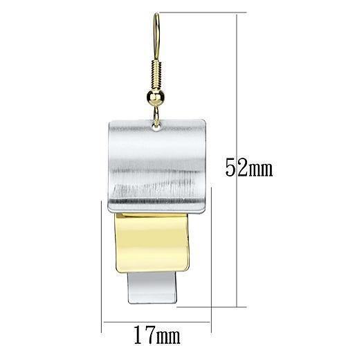 Alamode Gold+Rhodium Iron Earrings with No Stone - Alamode