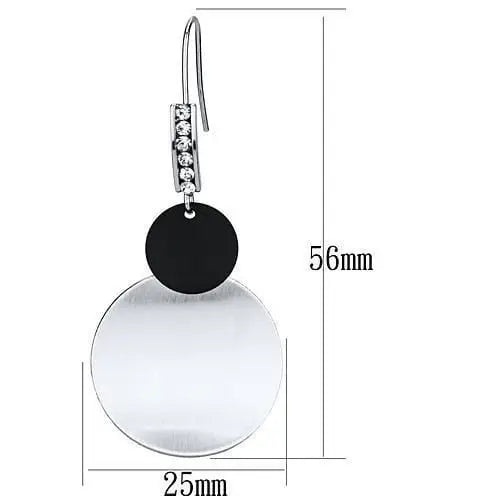 Alamode Special Color Iron Earrings with Top Grade Crystal in Clear - Alamode - Flyclothing LLC