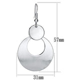 Alamode Matte Rhodium & Rhodium Iron Earrings with No Stone - Alamode