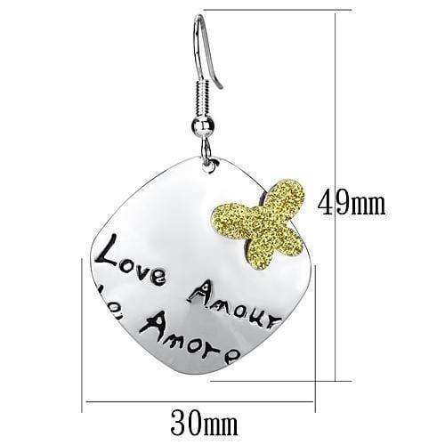 Alamode Rhodium Iron Earrings with No Stone - Alamode - Flyclothing LLC