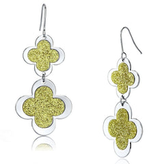Alamode Rhodium Iron Earrings with No Stone - Alamode