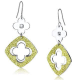 Alamode Rhodium Iron Earrings with Top Grade Crystal in Clear - Alamode - Flyclothing LLC