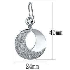 Alamode Rhodium Iron Earrings with Top Grade Crystal in Clear - Alamode
