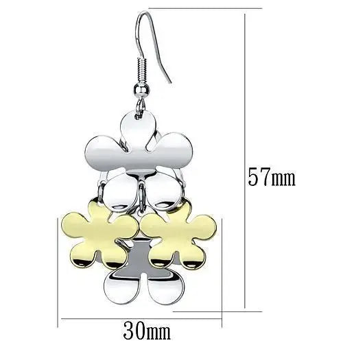 Alamode Gold+Rhodium Iron Earrings with No Stone - Alamode - Flyclothing LLC
