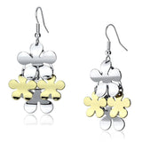 Alamode Gold+Rhodium Iron Earrings with No Stone - Alamode