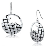 Alamode Matte Rhodium & Rhodium Iron Earrings with Top Grade Crystal in Clear - Alamode - Flyclothing LLC