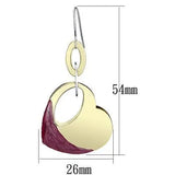 Alamode Gold Iron Earrings with Epoxy in Siam - Alamode - Flyclothing LLC