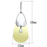 Alamode Gold+Rhodium Iron Earrings with Top Grade Crystal in Clear - Alamode