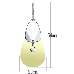 Alamode Gold+Rhodium Iron Earrings with Top Grade Crystal in Clear - Alamode