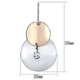 Alamode Rose Gold + Rhodium Iron Earrings with Top Grade Crystal in Clear - Alamode