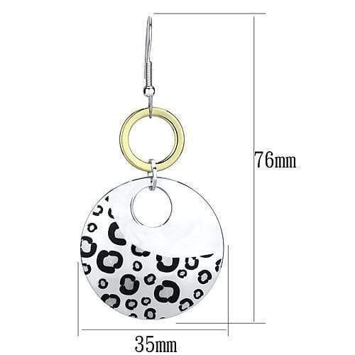 Alamode Reverse Two-Tone Iron Earrings with Epoxy in Jet - Alamode - Flyclothing LLC
