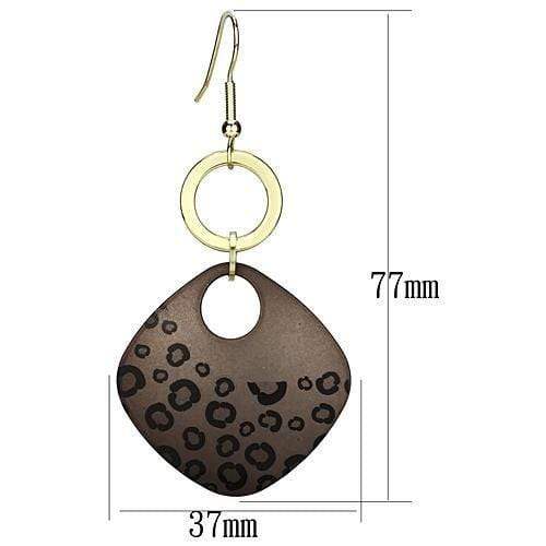 Alamode Special Color Iron Earrings with Epoxy in Jet - Alamode - Flyclothing LLC
