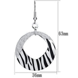 Alamode Rhodium Iron Earrings with Epoxy in Jet - Alamode - Flyclothing LLC