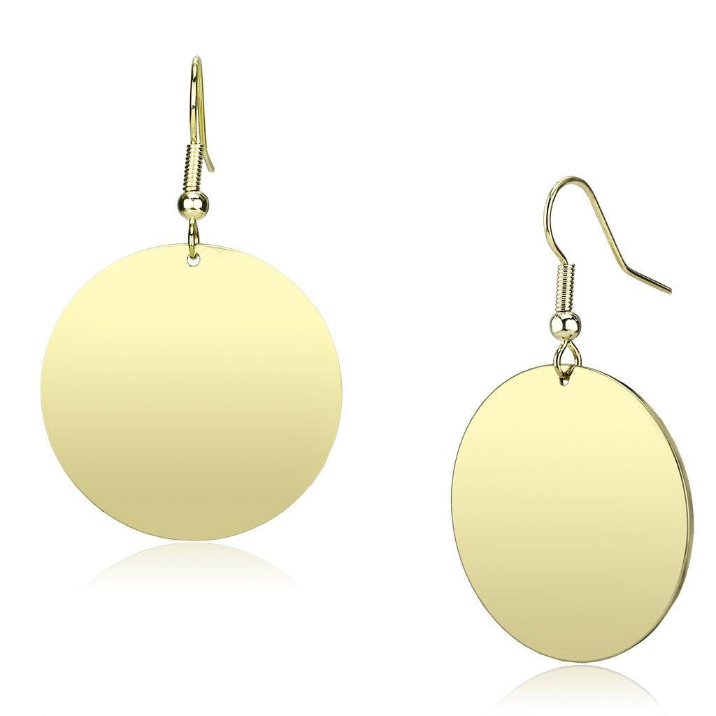 Alamode Gold Iron Earrings with No Stone - Alamode