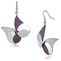 Alamode Rhodium Iron Earrings with No Stone - Alamode