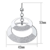 Alamode Matte Rhodium & Rhodium Iron Earrings with Top Grade Crystal in Clear - Alamode