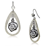 Alamode Special Color Iron Earrings with Top Grade Crystal in Clear - Alamode - Flyclothing LLC