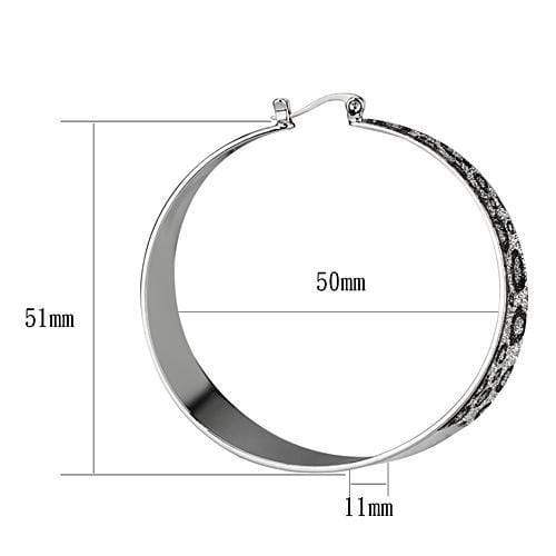 Alamode Rhodium Iron Earrings with No Stone - Alamode - Flyclothing LLC