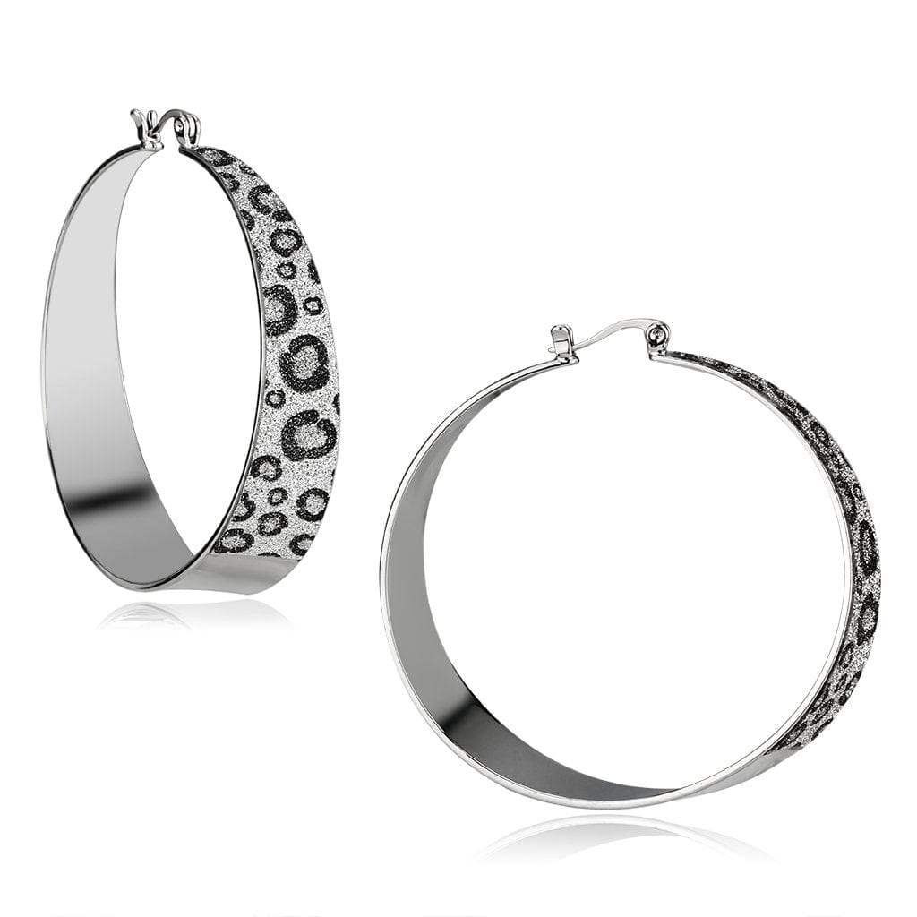Alamode Rhodium Iron Earrings with No Stone - Alamode - Flyclothing LLC