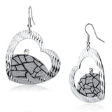 Alamode Rhodium Iron Earrings with Top Grade Crystal in Clear - Alamode