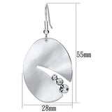 Alamode Matte Rhodium & Rhodium Iron Earrings with Top Grade Crystal in Clear - Alamode - Flyclothing LLC