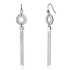 Alamode Rhodium Iron Earrings with Top Grade Crystal in Clear - Alamode